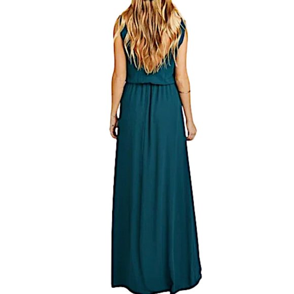 Show Me Your Mumu Hutch Green Kendall Maxi Dress NEW Size X-Small NWT - Picture 3 of 13